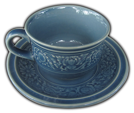 ชุดแก้วกาแฟ ลายไทย สีน้ำเงิน เซรามิค