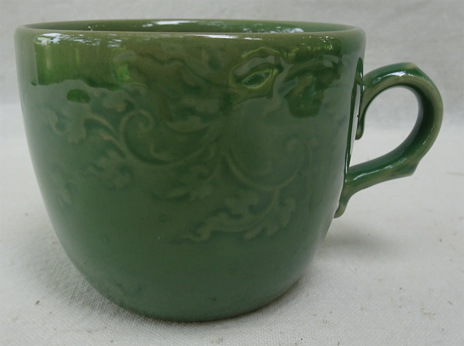 ชุดแก้วกาแฟ ลายไทย สีเขียวเซรามิค
